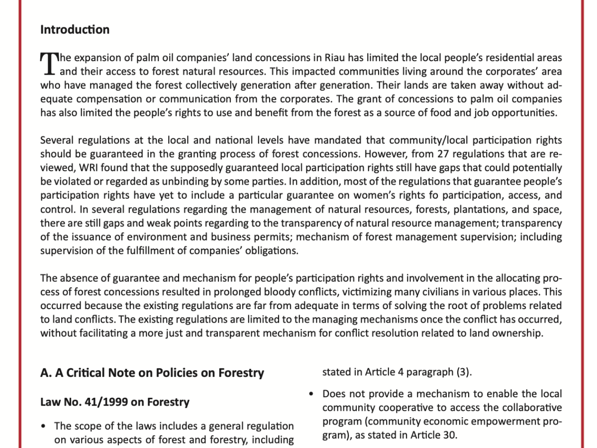 Forest Concession Policies: A Critical&nbsp;Note
